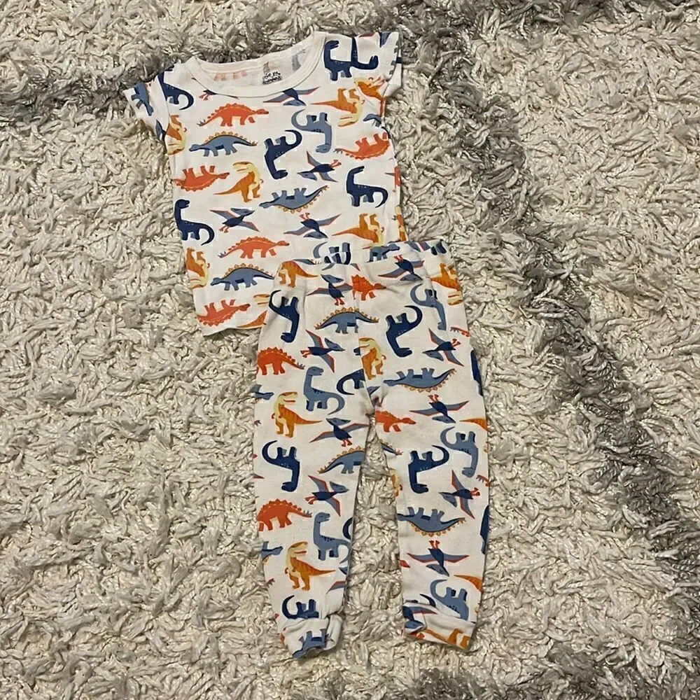 Cutie Pie Dreamers Dinosaur short sleeve Pajama set 12 months